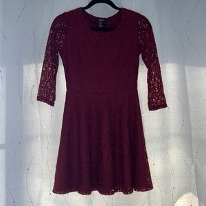 Forever 21 Midi long sleeve dress - Maroon